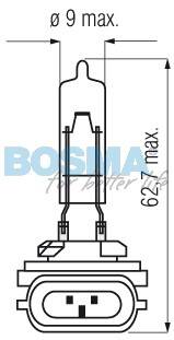 ŻARÓWKA 12,8V 27W 889 PGJ13 BOSMA
