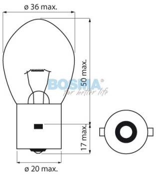 ŻARÓWKA 24V 35W BA20S BOSMA 3288