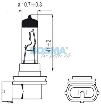 ŻARÓWKA 24V 70W H11 PGJ19-2 BOSMA 