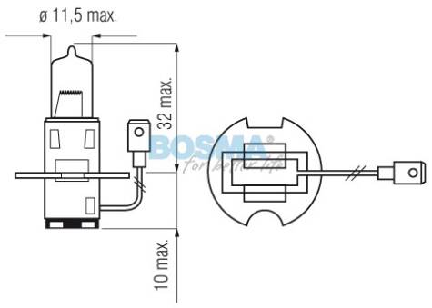 ŻARÓWKA 12V 100W H3 PK22S RALLY BOSMA 1277