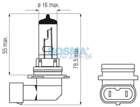 ŻARÓWKA 12V 51W HB4 9006 P22D BOSMA 1147