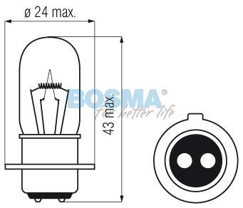 ŻARÓWKA 12V 35/35W PX15D BOSMA 3868