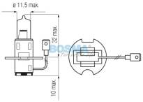 ŻARÓWKA 12V 55W H3 PK22S BOSMA 1260